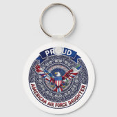 Proud American Air Force Daughter キーホルダー (裏面)