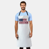 Proud American Flag USA 4th Of July エプロン (着用した状態)