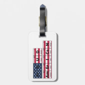 Proud American Flag USA 4th Of July ラゲッジタグ (裏面縦)