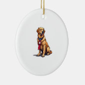 Proud American Golden Retriever Vintage Tee 4 セラミックオーナメント (右)