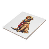 Proud American Golden Retriever Vintage Tee 4 タイル (側面)