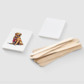 Proud American Golden Retriever Vintage Tee 4 ハンドファン (組立なし)