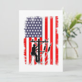 Proud American Lineman Patriotic Utility Worker 招待状 (スタンド正面)