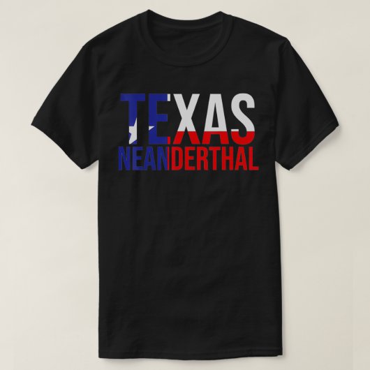 Proud American Teas Neanderthal Thinking Tean Flag Tシャツ (デザイン正面)