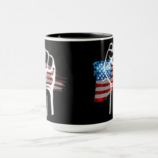 PROUD AMERICAN - wht マグカップ (中央)