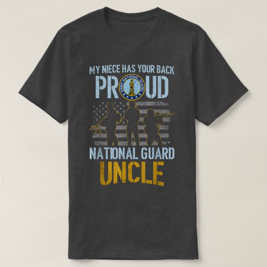 Proud Army National Guard Uncle  U  Tシャツ (デザイン正面)