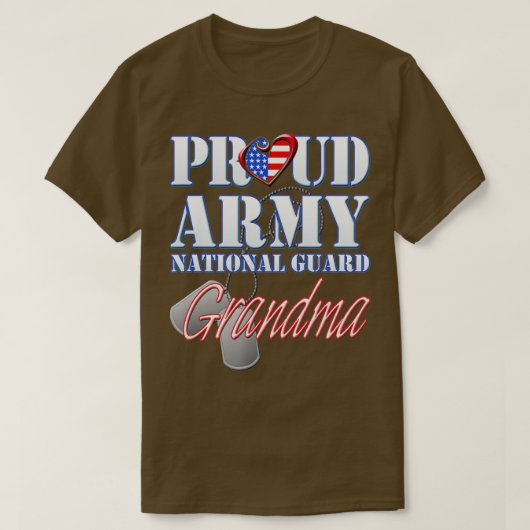 Proud Armys Grandma  Military Pride (64)  Tシャツ (デザイン正面)