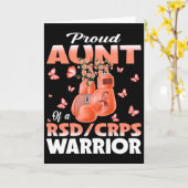 Proud Aunt Of A Rsd Crps Warrior Awareness Boxing  カード (黄色い花)