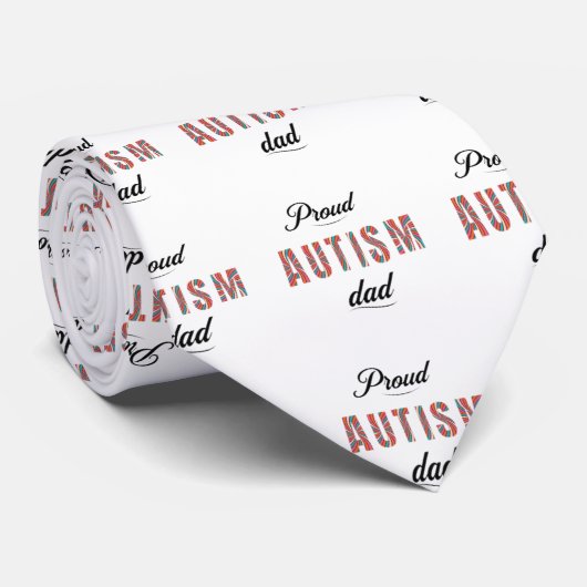 Proud autism dad ネクタイ (ロール)