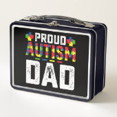 Proud Autism Dad Awareness Autistic Family メタルランチボックス (正面)