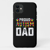 Proud Autism Dad Awareness Autistic Family Case-Mate iPhoneケース (裏面)