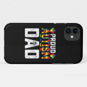 Proud Autism Dad Awareness Autistic Family Case-Mate iPhoneケース (裏面(横))