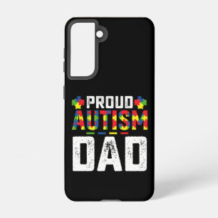 Proud Autism Dad Awareness Autistic Family Samsung Galaxy S21ケース