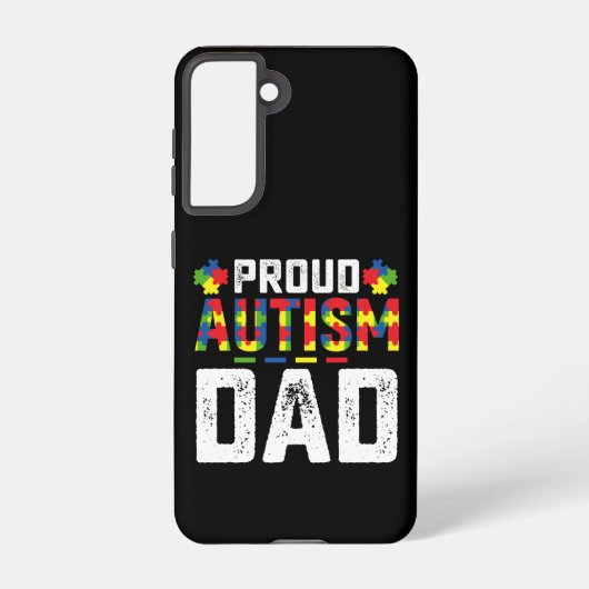 Proud Autism Dad Awareness Autistic Family Samsung Galaxyケース (裏面)