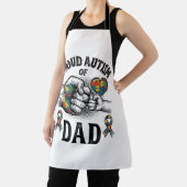 Proud Autism Dad Vintage Engraving Awareness Shirt エプロン (インサイチュ)