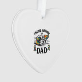 Proud Autism Dad Vintage Engraving Awareness Shirt オーナメント (正面)