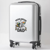 Proud Autism Dad Vintage Engraving Awareness Shirt シール (スーツケース)