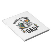 Proud Autism Dad Vintage Engraving Awareness Shirt ノートパッド (アングル)