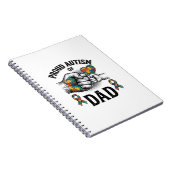 Proud Autism Dad Vintage Engraving Awareness Shirt ノートブック (右側)