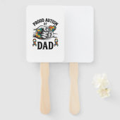 Proud Autism Dad Vintage Engraving Awareness Shirt ハンドファン (正面&裏面)
