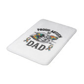 Proud Autism Dad Vintage Engraving Awareness Shirt バスマット (アングル)