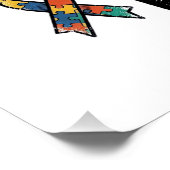 Proud Autism Dad Vintage Engraving Awareness Shirt ポスター (コーナー)