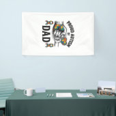 Proud Autism Dad Vintage Engraving Awareness Shirt 横断幕 (トレードショー)