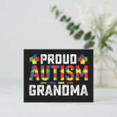 Proud Autism Grandma Awareness Autistic Family ポストカード (スタンド正面)