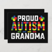 Proud Autism Grandma Awareness Autistic Family ポストカード (正面/裏面)