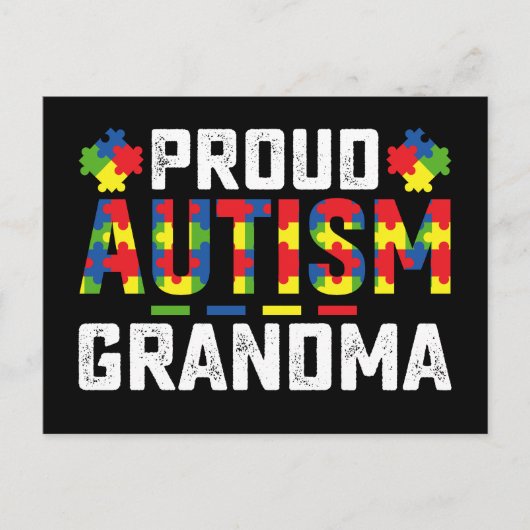 Proud Autism Grandma Awareness Autistic Family ポストカード (正面)