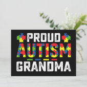 Proud Autism Grandma Awareness Autistic Family 招待状 (スタンド正面)