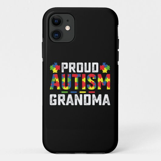 Proud Autism Grandma Awareness Autistic Family Case-Mate iPhoneケース (裏面)
