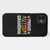 Proud Autism Grandma Awareness Autistic Family Case-Mate iPhoneケース (裏面(横))