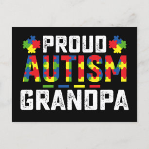 Proud Autism Grandpa Awareness Autistic Family ポストカード