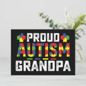 Proud Autism Grandpa Awareness Autistic Family 招待状 (スタンド正面)