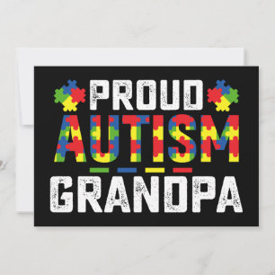 Proud Autism Grandpa Awareness Autistic Family 招待状