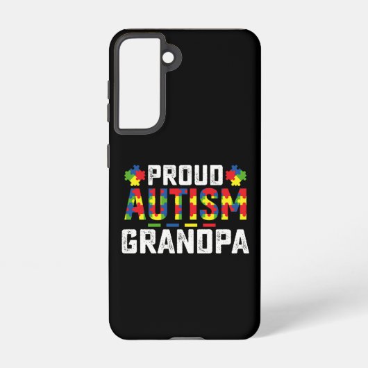 Proud Autism Grandpa Awareness Autistic Family Samsung Galaxyケース (裏面)