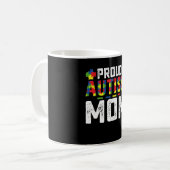 Proud Autism Mom Awareness Autistic Family コーヒーマグカップ (正面左)