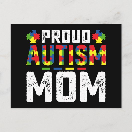 Proud Autism Mom Awareness Autistic Family ポストカード (正面)