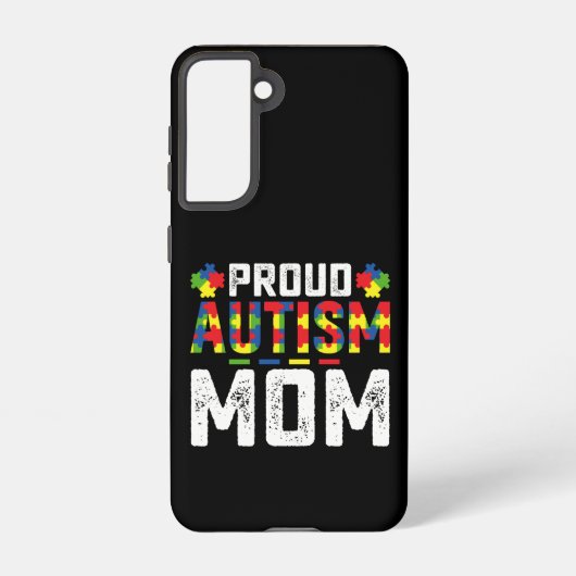 Proud Autism Mom Awareness Autistic Family Samsung Galaxyケース (裏面)