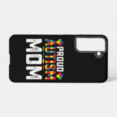 Proud Autism Mom Awareness Autistic Family Samsung Galaxyケース (裏面横)