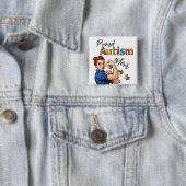 Proud autism mom button Pins Badge 缶バッジ (インサイチュ)