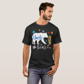 Proud Autism Uncle Bear Puzzle Autism Uncle Awaren Tシャツ (正面フル)