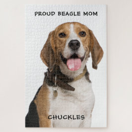 Proud Beagle Mom Personalized Pet Dog Photo ジグソーパズル
