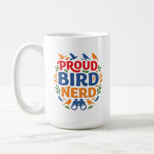 PROUD BIRD NERD コーヒーマグカップ (左)