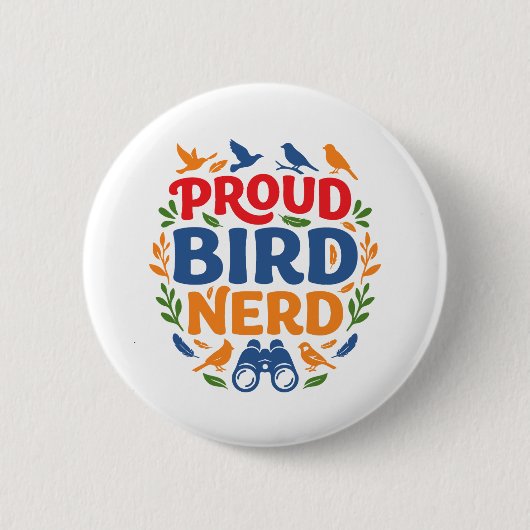PROUD BIRD NERD 缶バッジ (正面)