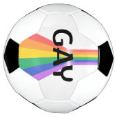 Proud & Bold – "GAY" Typography with Radiant Verti サッカーボール (回転)