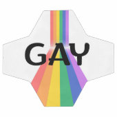 Proud & Bold – "GAY" Typography with Radiant Verti サッカーボール (フラット)