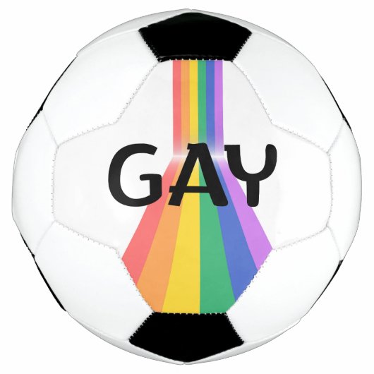 Proud & Bold – "GAY" Typography with Radiant Verti サッカーボール (正面)