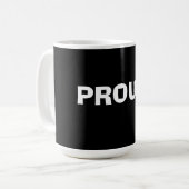 Proud – Bold Minimal Statement Design コーヒーマグカップ (正面左)
